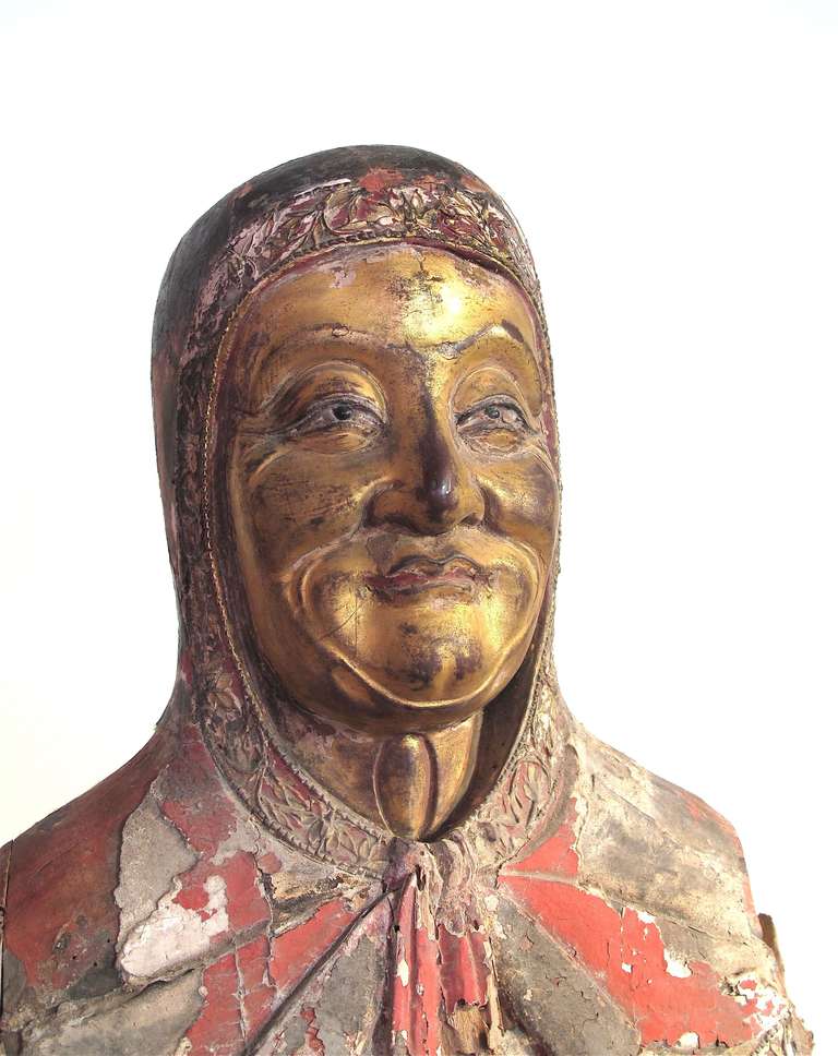 Gilt Painted and Gilded Sculpture of European Knight