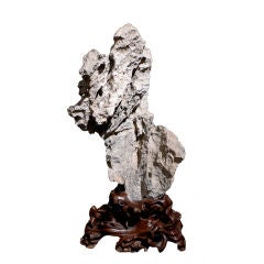 Viewing Rock with original custom rose wood stand