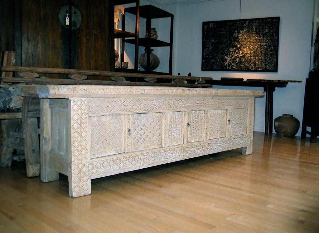 Long low cabinet from Shinjianag Province, China.