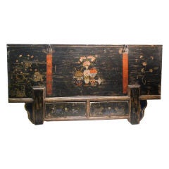 Antique Large painted wedding chest from a nobleman's house.