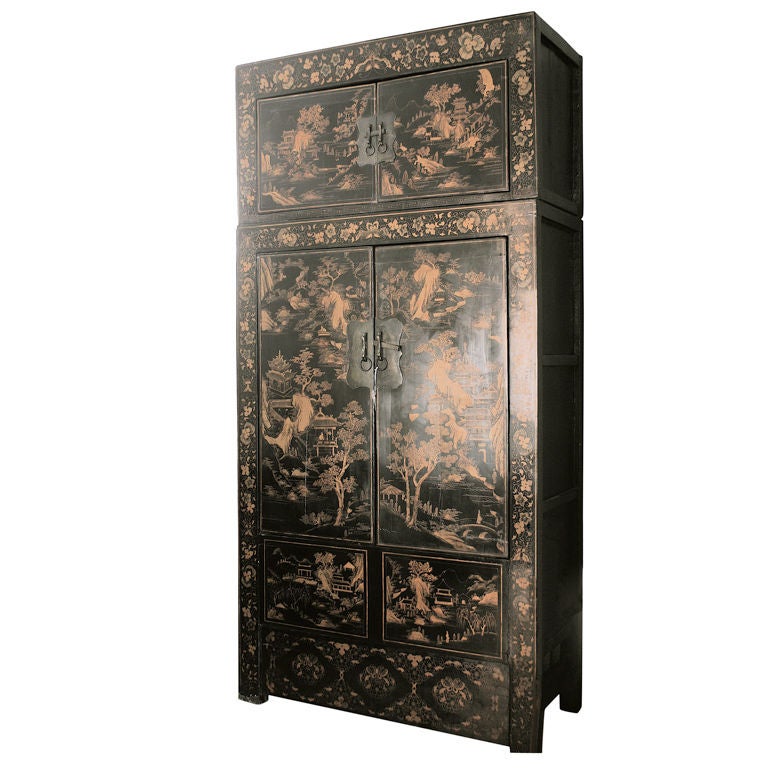 Large 19th Century Compound Chest