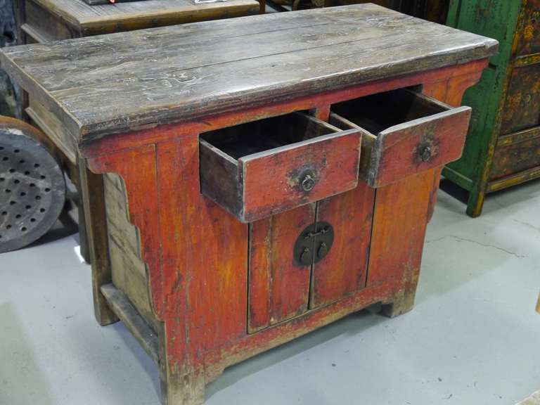 18th Century Elmwood Cabinet from Northern China 5