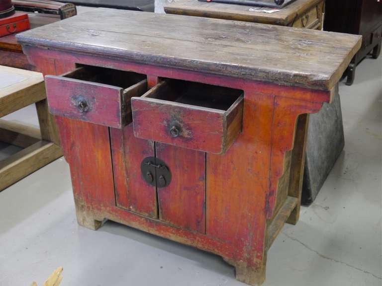 18th Century and Earlier 18th Century Elmwood Cabinet from Northern China