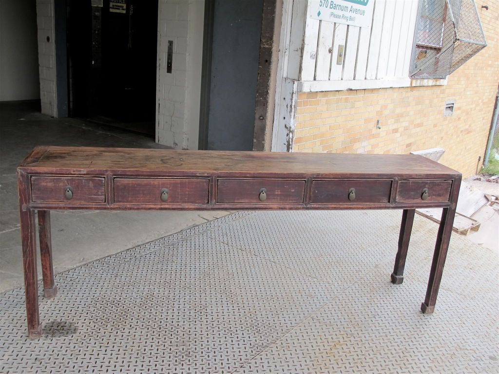 Chinese Long table with drawers. Antique