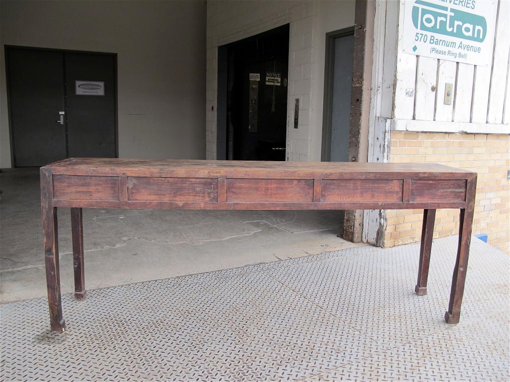 Long table with drawers. Antique In Good Condition In Westport, CT