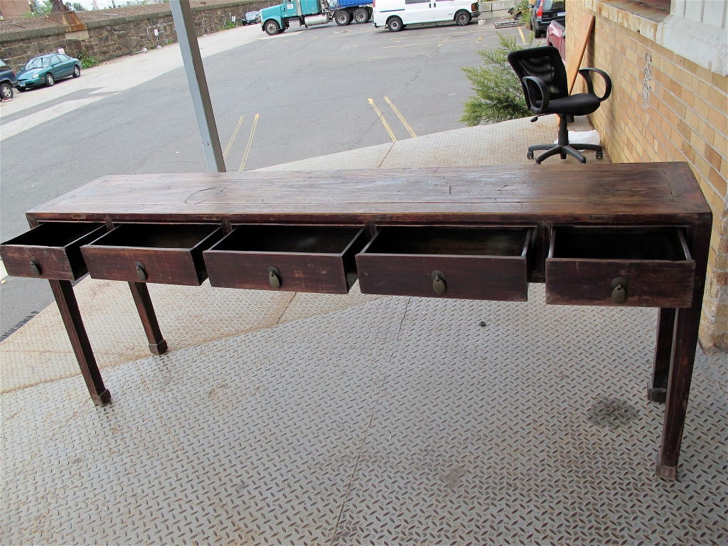 19th Century Long table with drawers. Antique