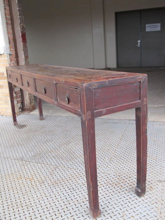 Long table with drawers. Antique 1