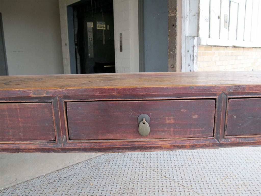 Long table with drawers. Antique 2
