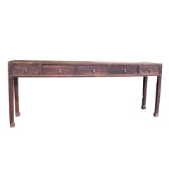 Long table with drawers. Antique