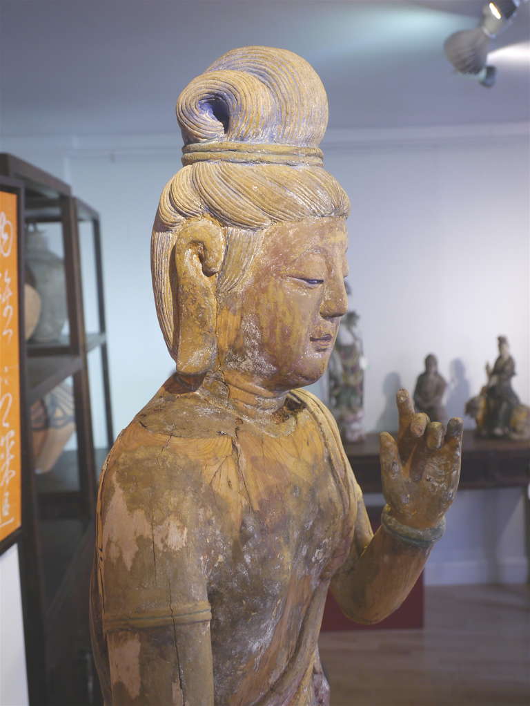 17th Century Wooden Sculpture of Guanyin 2