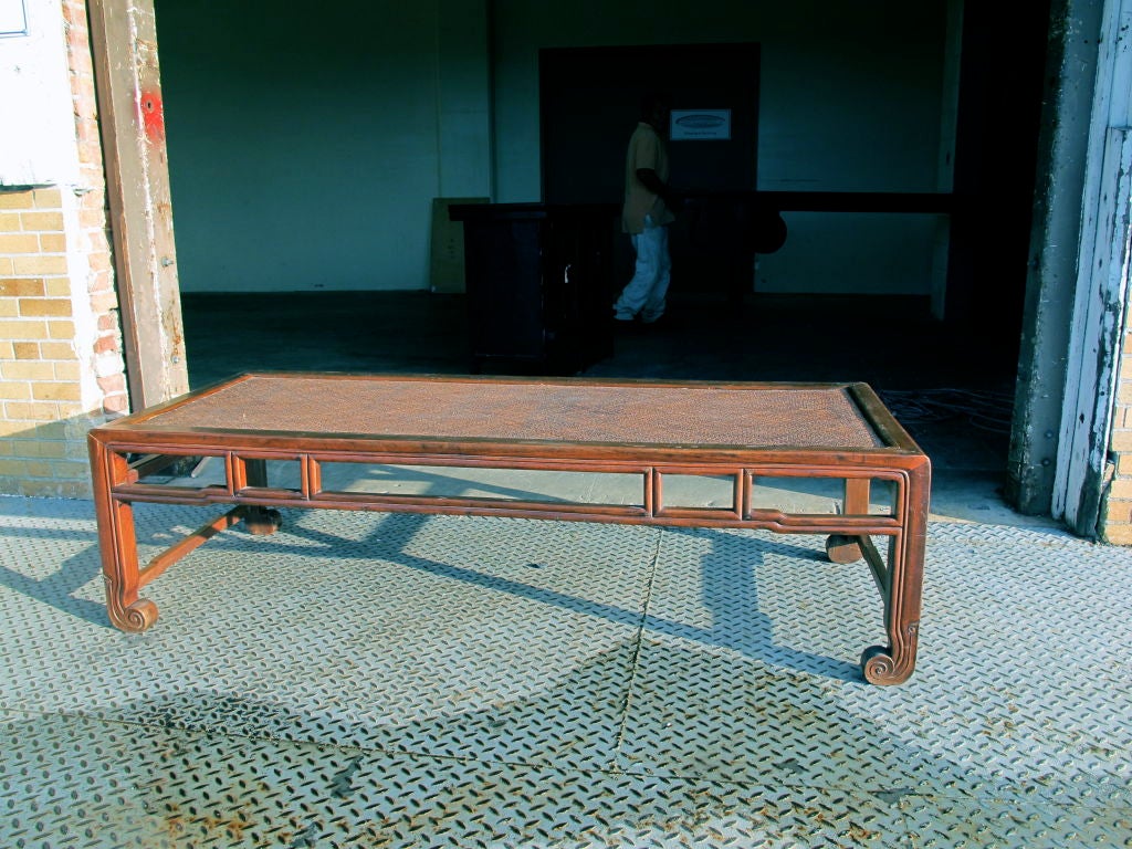 19th Century rigid rattan top summer day bed. Great size, proportions and colors for a wide range of settings.