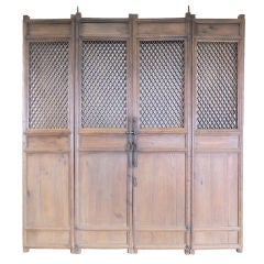 Stately 18th Century Entry Screen doors from Northern China