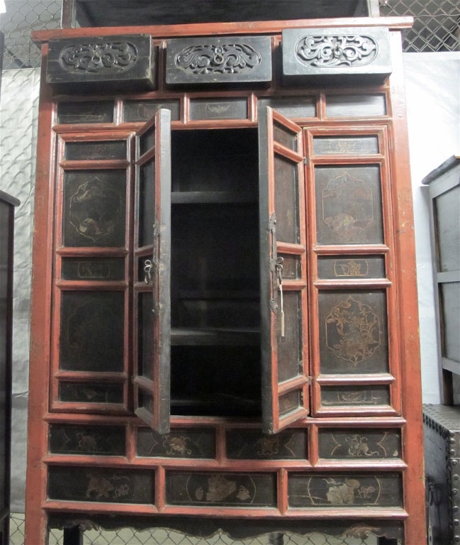 18th Century and Earlier Large Chinese Armoire