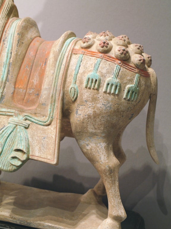 4th Century Painted Clay Horse Sculpture. 1