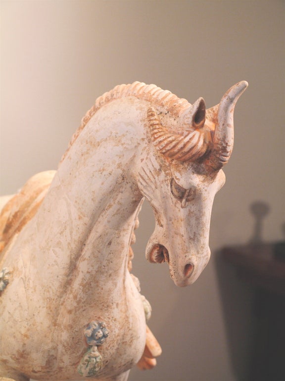 Important pair of ancient Chinese clay horses from Tang Dynasty 7