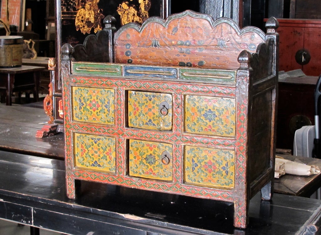 Mid-20th Century Small Tibetan Cabinet