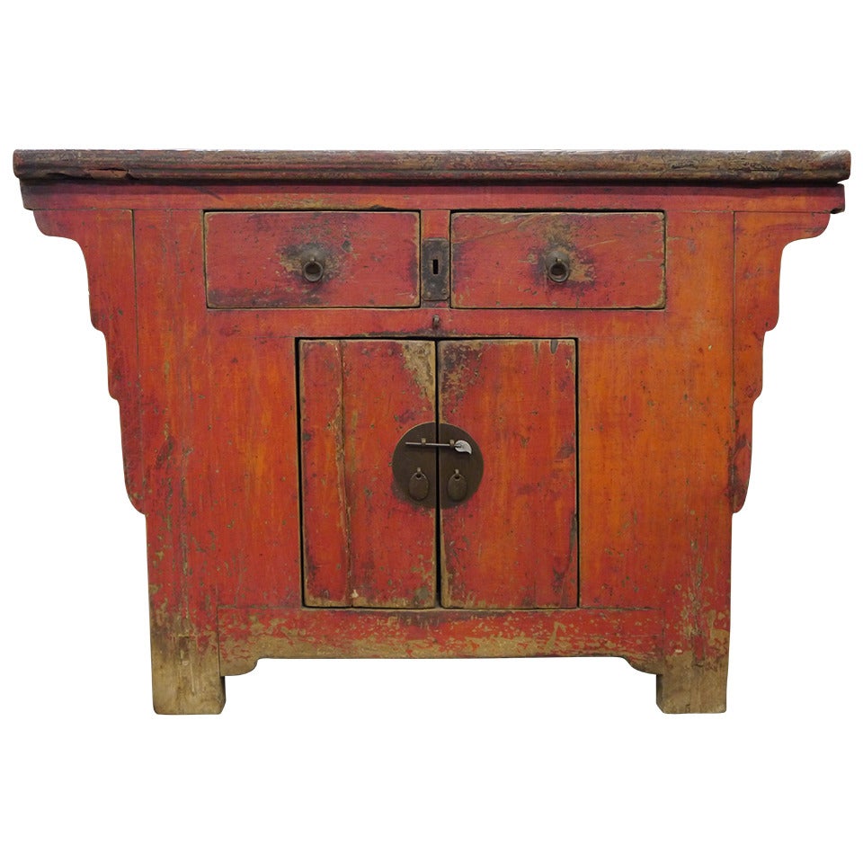 18th Century Elmwood Cabinet from Northern China