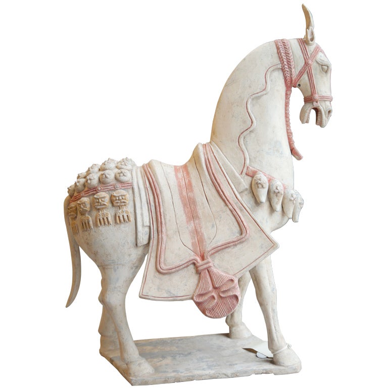 Large Chinese Terracotta Horse From The  Norhern Chi Period For Sale