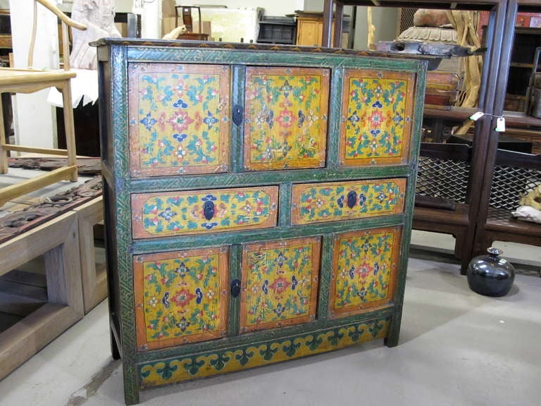 Early 20th Century Tibetan cabinet.
Four doors and two drawers.