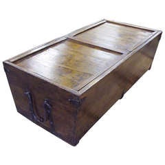 Used 19th Century trunk with siding top cover.