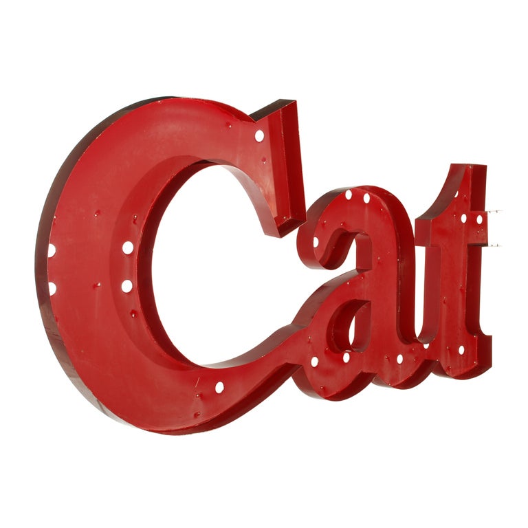 American Cat Large Metal Letter Sign