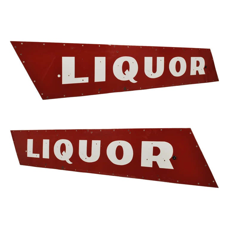 American 1950's Liquor Porcelain Neon Sign, 89