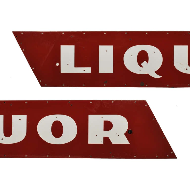 1950's Liquor Porcelain Neon Sign, 89