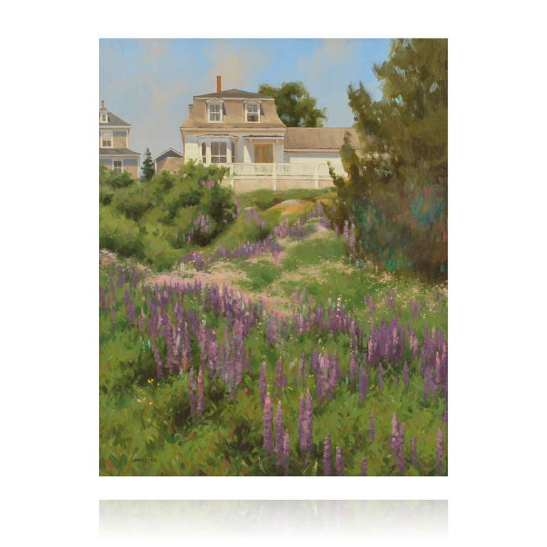 American House on a Hill Coastal Painting by Jimmy Dyer