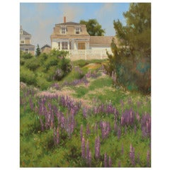 Used House on a Hill Coastal Painting by Jimmy Dyer