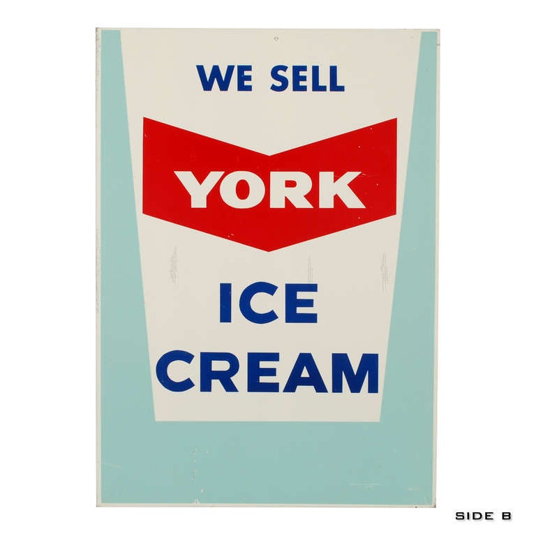 York Ice Cream Sign, Double Sided 2