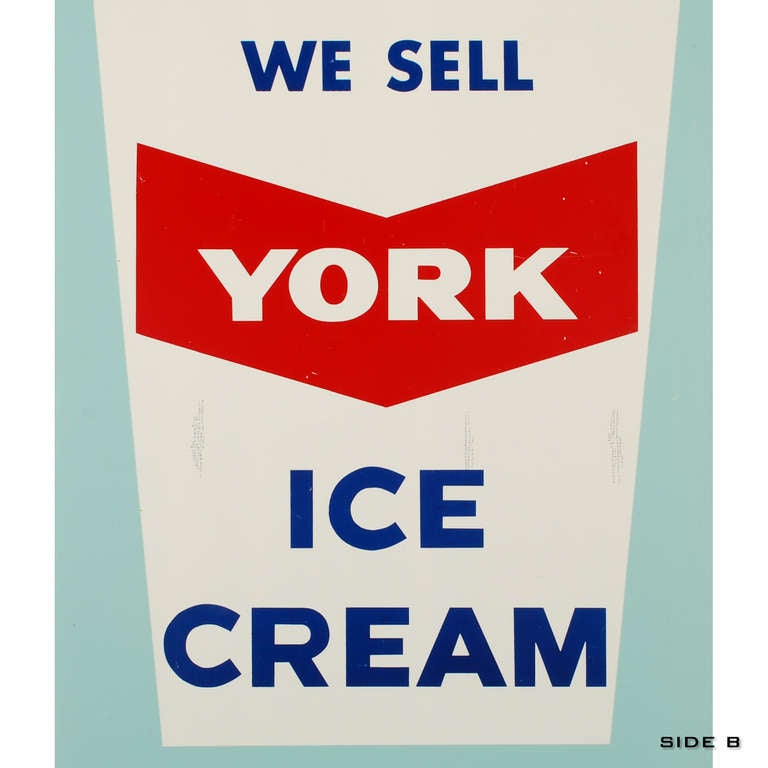 York Ice Cream Sign, Double Sided 3