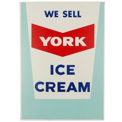 York Ice Cream Sign, Double Sided