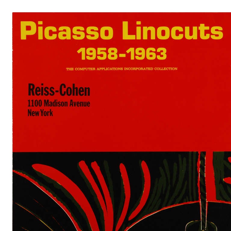 American *** 1stdibs Saturday Sale *** Picasso Linocuts from the Reiss-Cohen Gallery NY