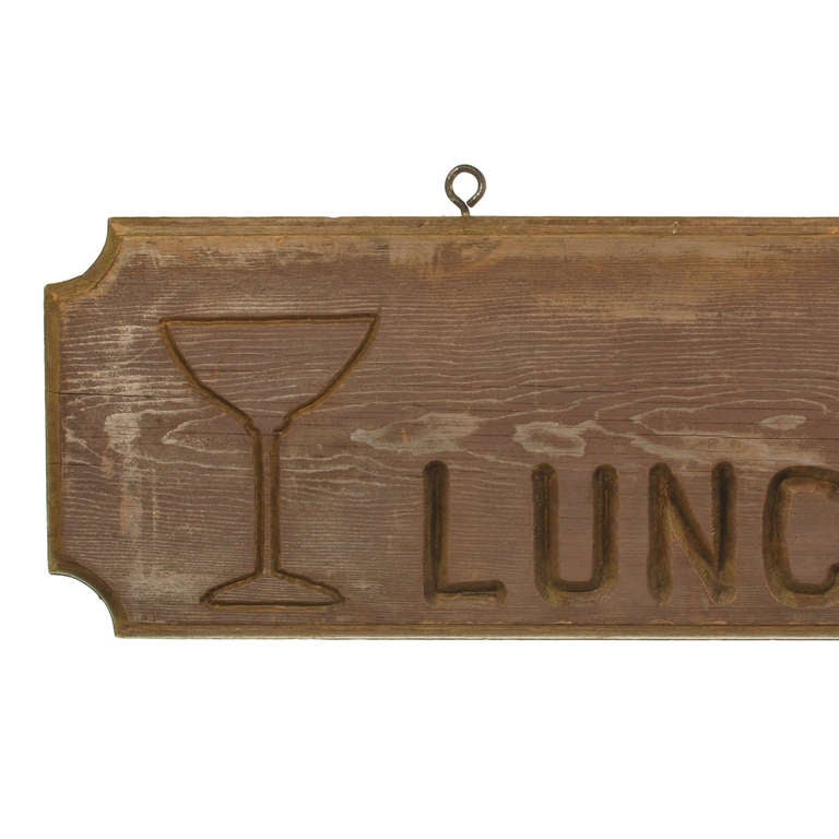 American Cocktails, Vintage Double Sided Sign for Liquor and Bar Area