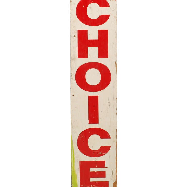 Vintage One In Win Choice Game Sign from a Carnival or Circus 1