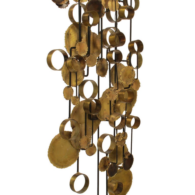 Vintage Raindrops and Rings Brutalist Wall Sculpture by McConnell 4