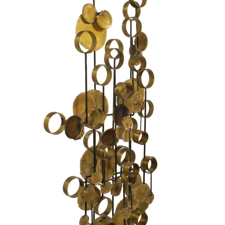 Vintage Raindrops and Rings Brutalist Wall Sculpture by McConnell 2