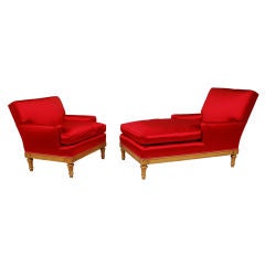 Vintage Two Piece Duchesse Brisee / Chaise Lounge