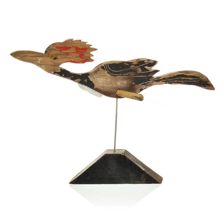 American Flying Woodpecker Whirligig Weathervane Primitive Sculpture