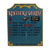 Kentucky Derby Game Sign from a Carnival / Circus