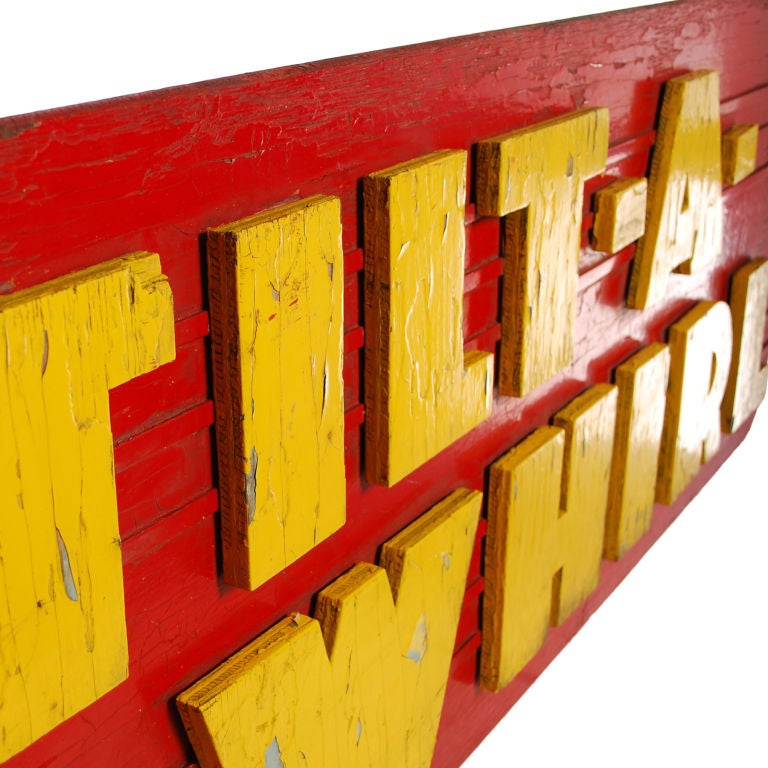 Tilt-A-Whirl  Vintage Wood Sign from a Carnival Ride 1