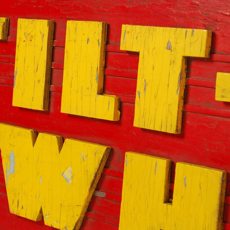 Tilt-A-Whirl  Vintage Wood Sign from a Carnival Ride 3