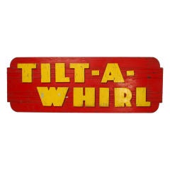Tilt-A-Whirl  Vintage Wood Sign from a Carnival Ride