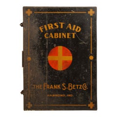 Vintage Early First Aid Cabinet from Frank S. Betz Co.