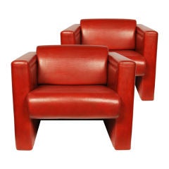 Pair of Knoll MIRRORED Lounge Chairs by Robert & Trix Haussmann