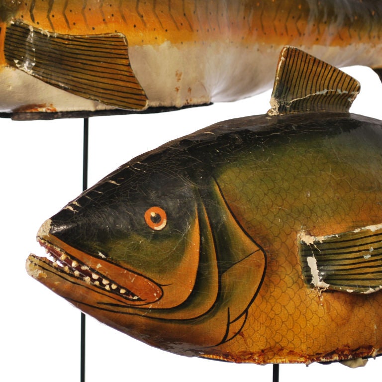 20th Century Vintage Folk Art Fish HATS