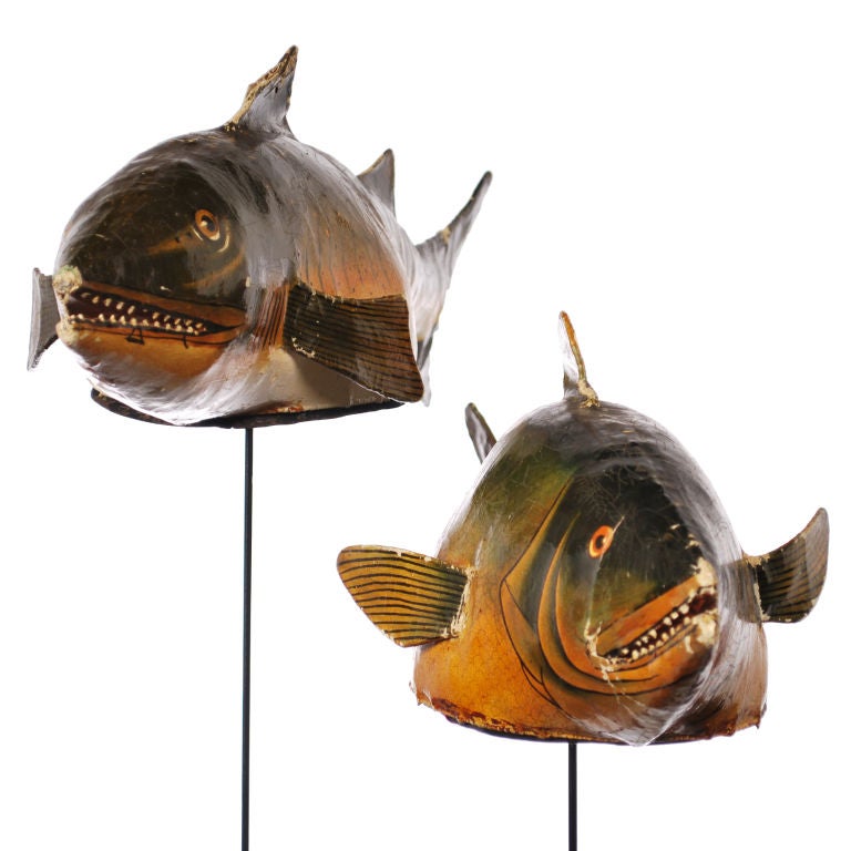Vintage Folk Art Fish HATS 1