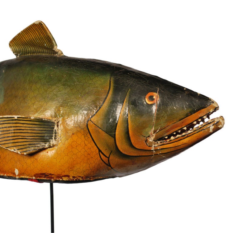 Vintage Folk Art Fish HATS 4