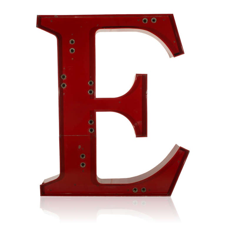 Huge 6 Foot Tall Porcelain Letters E and A
