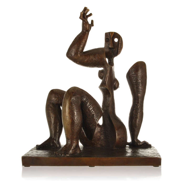 Surrealist Nude Female Bronze Sculpture by Mexican Artist Byron Galvez 1